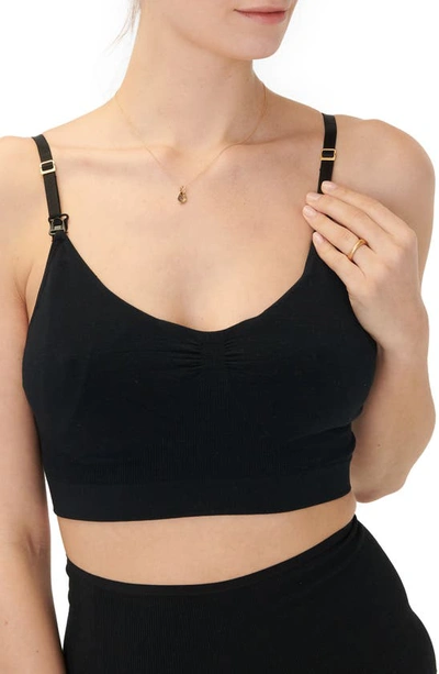 Shop Hatch The Essential Maternity Wireless Pumping And Nursing Bra In Black