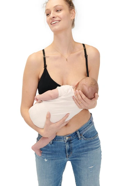 Shop Hatch The Essential Maternity Wireless Pumping And Nursing Bra In Black