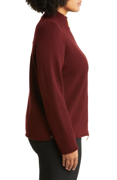 Shop Lafayette 148 Zip Front Cashmere Cardigan In Date