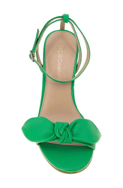 Shop Bcbgeneration Jamina Bow Sandal In Lucky Green