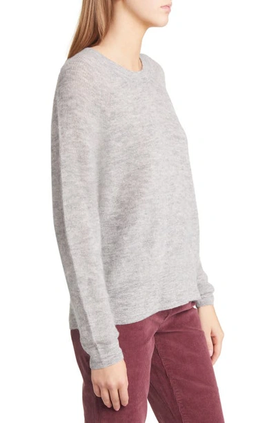 Shop Madewell Elliston Crop Pullover Sweater In Heather Ash