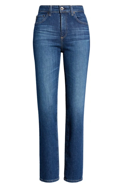 Shop Ag Saige High Waist Straight Leg Jeans In Easy Street