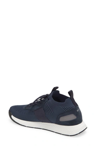 Shop Hugo Boss Titanium Sneaker In Deep Blue