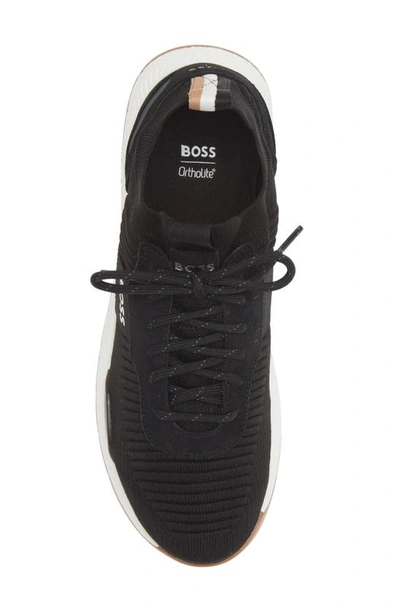 Shop Hugo Boss Titanium Sneaker In Charcoal