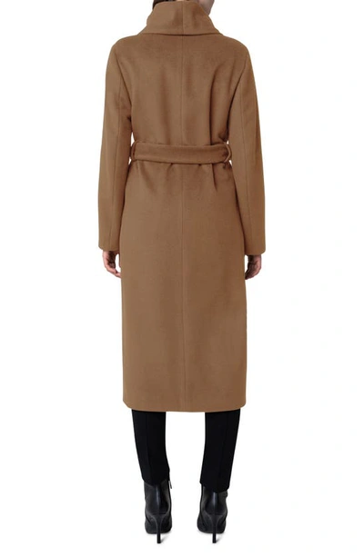 Shop Akris Punto Wool Blend Coat In Malt