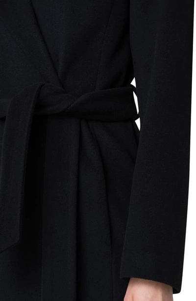 Shop Akris Punto Wool Blend Coat In Black