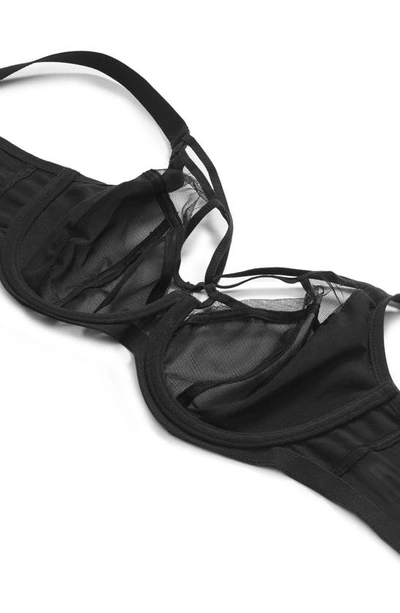 Elomi Full Figure Sachi Underwire Strappy Caged Bra El4350, Online Only In Black