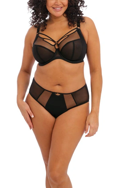 Elomi Full Figure Sachi Underwire Strappy Caged Bra El4350, Online Only In Black