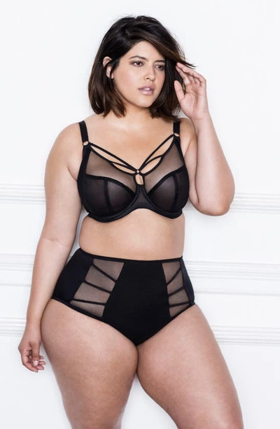 Elomi Full Figure Sachi Underwire Strappy Caged Bra El4350, Online Only In Black