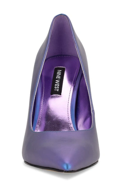 Shop Nine West 'tatiana' Pointy Toe Pump In Metallic Purple Multi