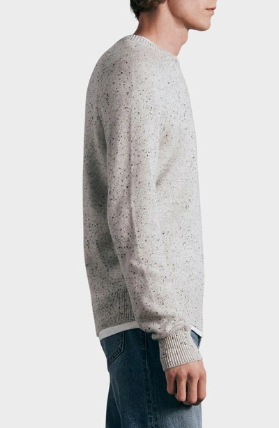 Shop Rag & Bone Harlow Donegal Wool & Cashmere Sweater In Grey Multi