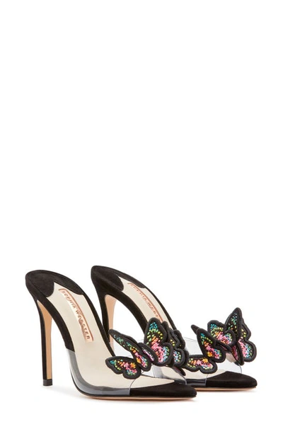 Shop Sophia Webster Vanessa Embellished Butterfly Slide Sandal In Black/papillon Paradise Print