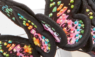 Shop Sophia Webster Vanessa Embellished Butterfly Slide Sandal In Black/papillon Paradise Print