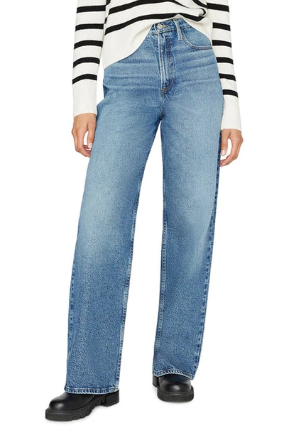 Shop Frame High N Tight Wide Leg Jeans In Lomina