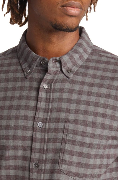 Shop Rails Reid Plaid Stretch Cotton Button-down Shirt In Lava Sage
