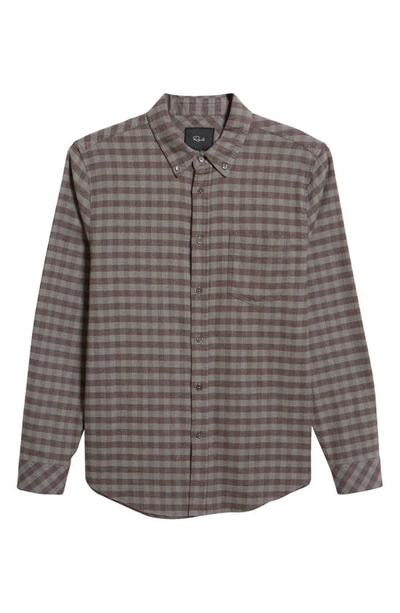 Shop Rails Reid Plaid Stretch Cotton Button-down Shirt In Lava Sage