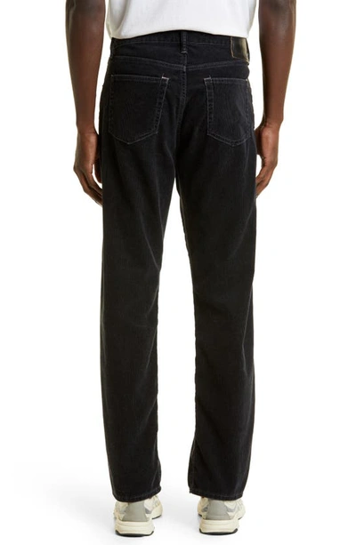 Shop Acne Studios 1996 Straight Fit Stretch Corduroy Pants In Black