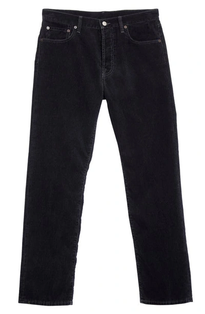 Shop Acne Studios 1996 Straight Fit Stretch Corduroy Pants In Black