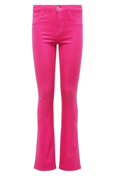 Shop L Agence Selma High Waist Baby Boot Jeans In Magenta Coated