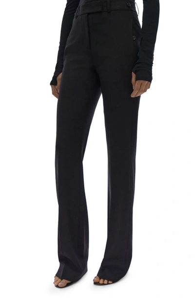 Shop Helmut Lang Straight Leg Trousers In Black