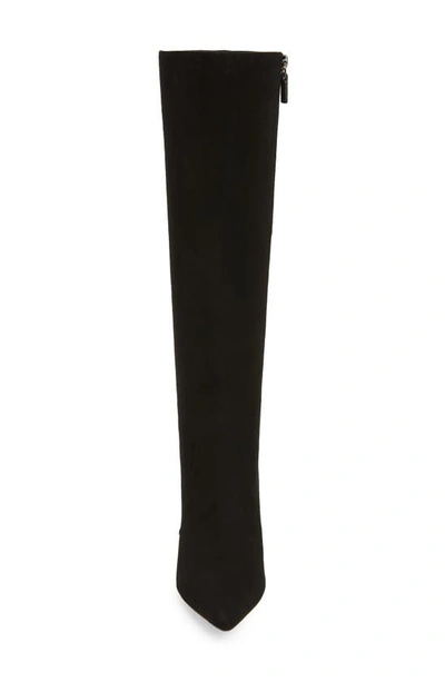 Stuart Weitzman Stuart 85 Knee High Pointed Toe Zip Boot In Black