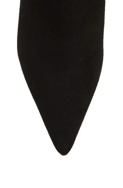 Stuart Weitzman Stuart 85 Knee High Pointed Toe Zip Boot In Black