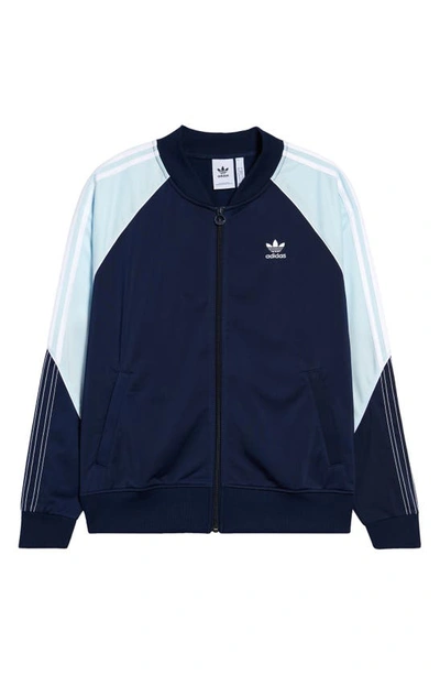 Shop Adidas Originals Sst Tricot Track Jacket In Navy/ Blue/ White