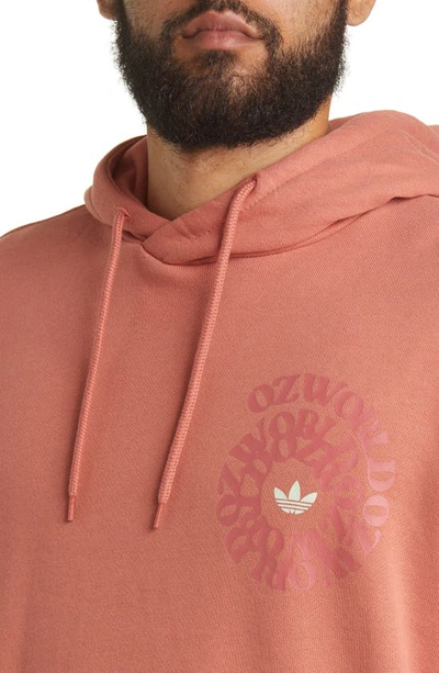 Shop Adidas Originals Ozworld French Terry Graphic Hoodie In Magic Earth