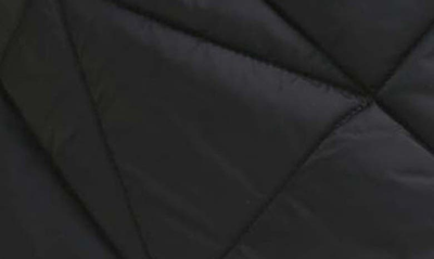 Karl Lagerfeld Quilted Asymmetric Midi Coat In Black