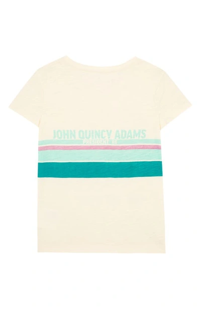 Shop Peek Aren't You Curious Kids' Quincy Adams Quote Cotton Graphic Tee In Off-white