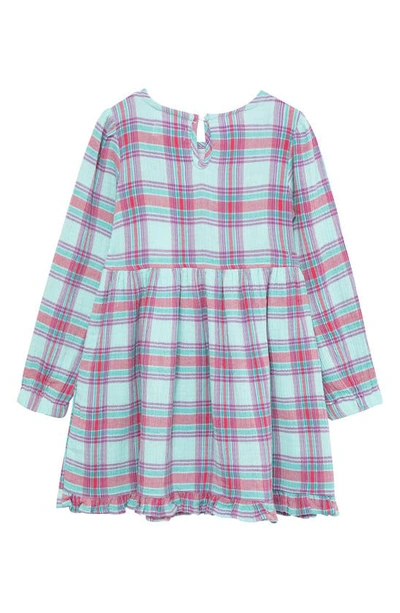 Shop Peek Aren't You Curious Kid's Plaid Embroidered Cotton Gauze Dress In Multi