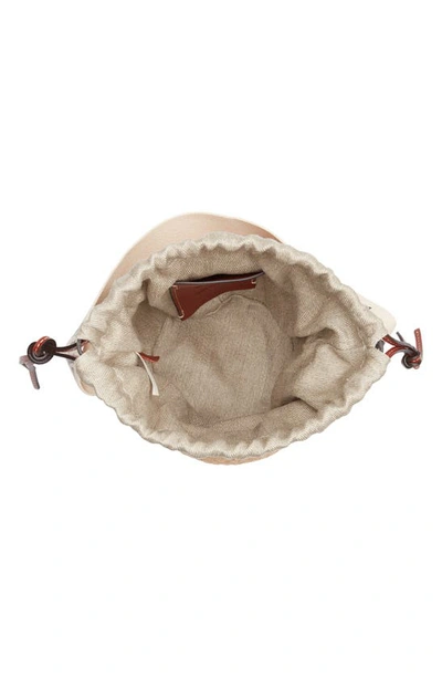 Chloé Woody Small Mifuko Basket Bag In Fair Trade Paper Embellished With Linen In White