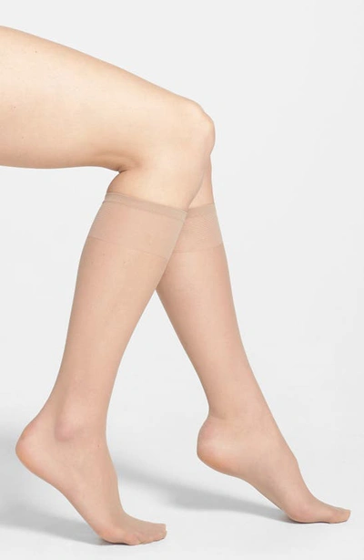 Shop Nordstrom 3-pack Sheer Knee High Socks In Brown Taupe