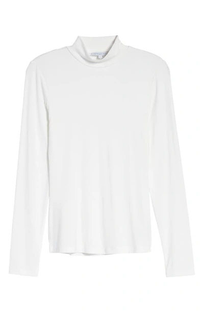 Endless Rose Ribbed Mock Neck Top In White
