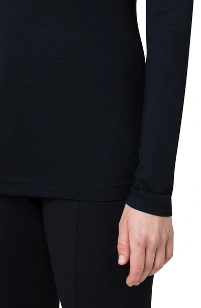 Akris Punto Turtleneck Long-sleeve Modal-stretch Top In Black