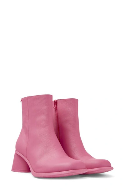 Shop Camper Kiara Leather Bootie In Medium Pink