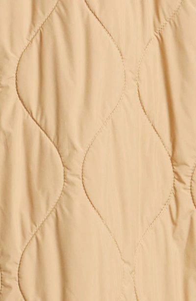 Shop Max Mara Odino Short Sleeve Quilted Coat In Albino