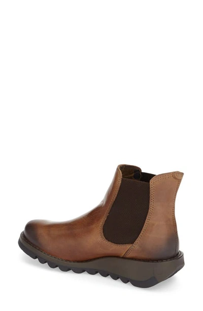 Shop Fly London 'salv' Chelsea Boot In Camel Rug Leather