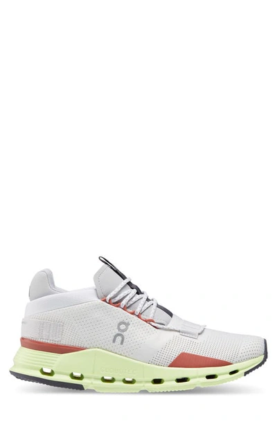 On Cloudnova Sneaker In White/ Limelight