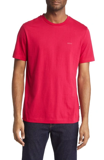 Shop Hugo Boss Thompson Solid T-shirt In Bright Red