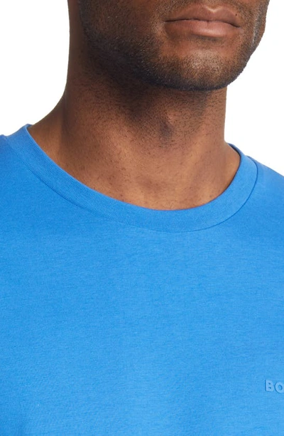 Shop Hugo Boss Thompson Solid T-shirt In Medium Blue