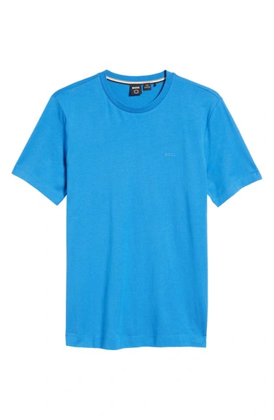Shop Hugo Boss Thompson Solid T-shirt In Medium Blue