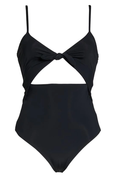Shop Mara Hoffman Kia Cutout One-piece Swimsuit In Black