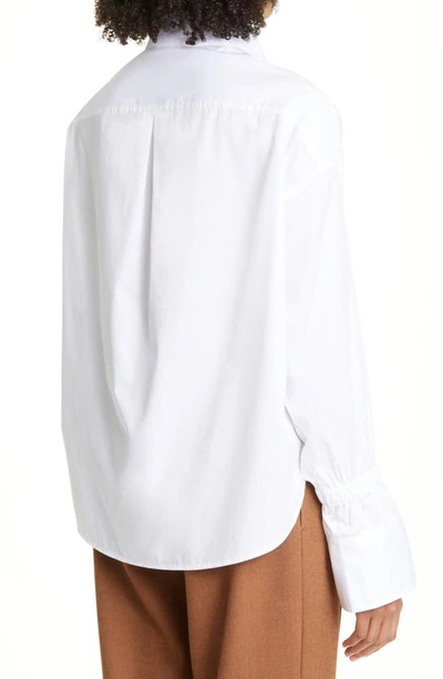 Shop A.l.c . Monica Long Sleeve Cotton Blouse In White