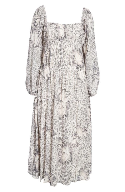 Shop Allsaints Amara Laertes Print Long Sleeve Maxi Dress In Ecru White