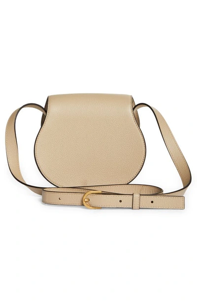 Shop Chloé Small Marcie Leather Crossbody Bag In Root Beige