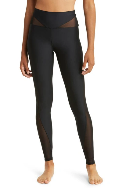 Alo Yoga Airlift Mesh High-waist Allure Leggings In Black