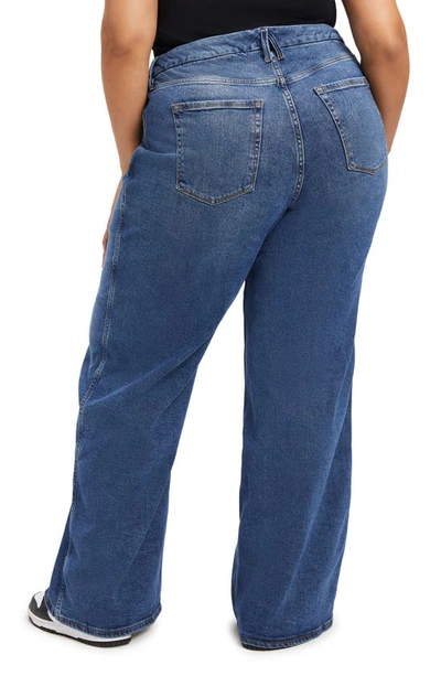 Shop Good American Good Skate Wide Leg Jeans In Indigo062