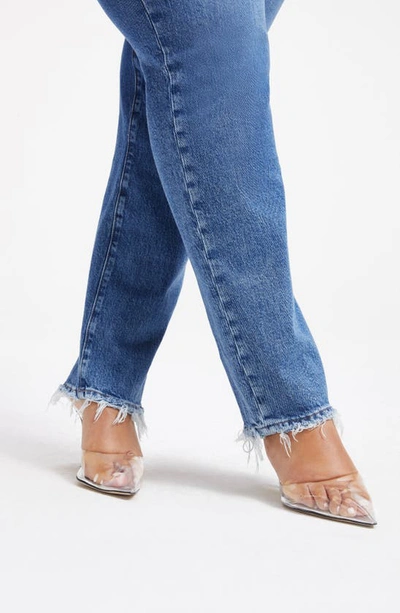 Shop Good American Good Icon High Waist Straight Leg Jeans In Indigo261