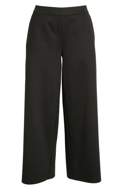 Shop Eileen Fisher High Waist Wide Leg Ponte Pants In Black